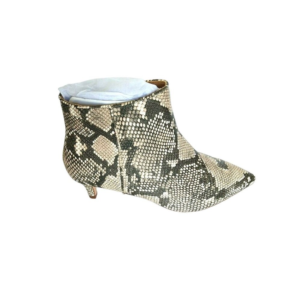 ComfortView Meredith Ankle Bootie Women Size 7 WW Snakeskin Print Kitten Heel - Picture 2 of 7